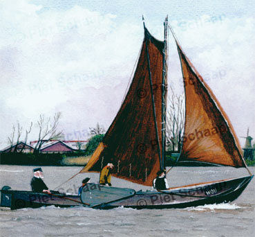 Zalmschouw Aquarel